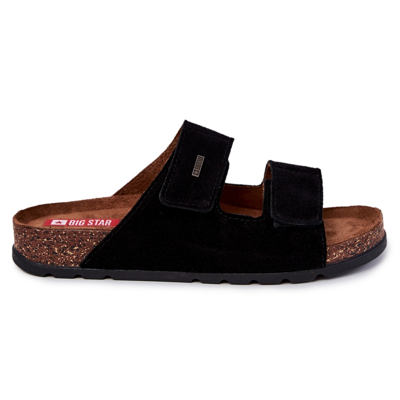 Herr Big Star JJ176001 Svarta kardborrflip-flops