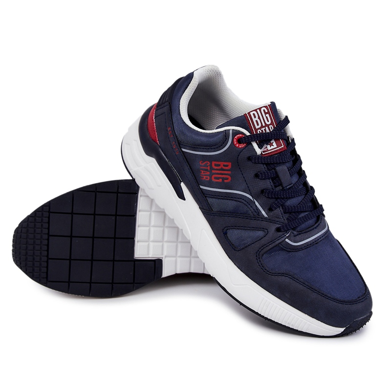 Sneakers för män Big Star JJ174277 Marinblå