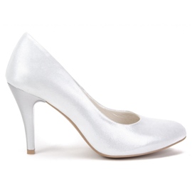 Filippo 097 Silver Satin Pumps