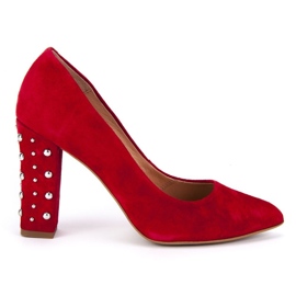 Filippo 2571 / J Velour Red pumps röd