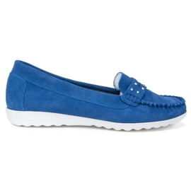Filippo 10092 W. Blå loafers
