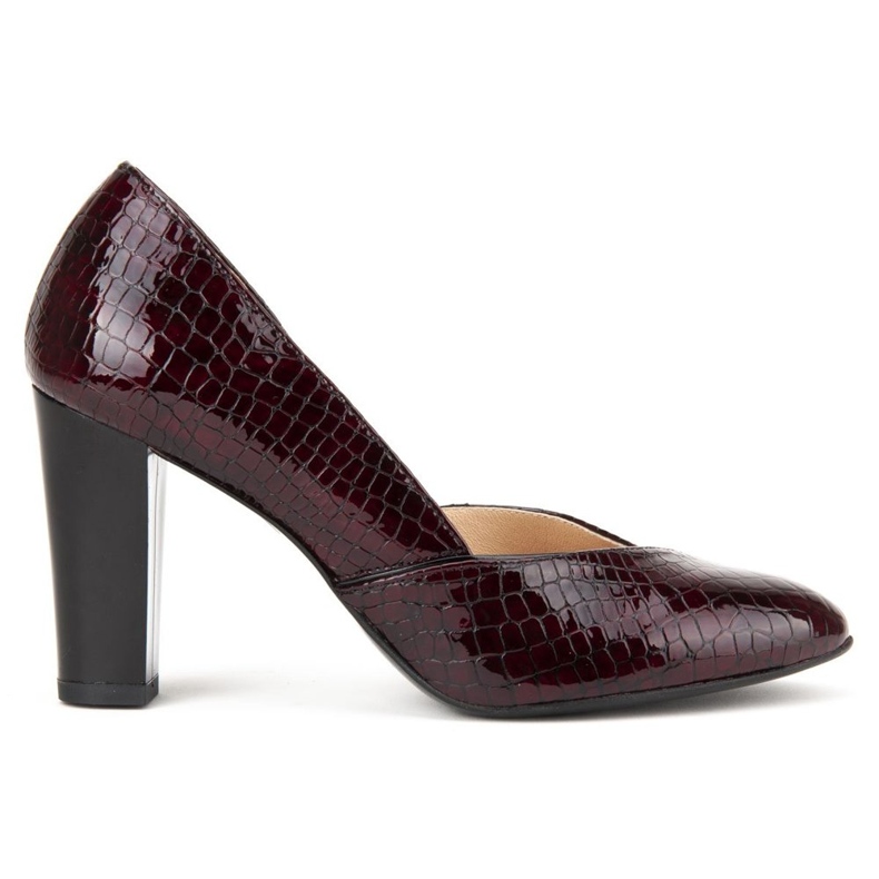 Filippo F280 Bordo Crocodile pumps röd