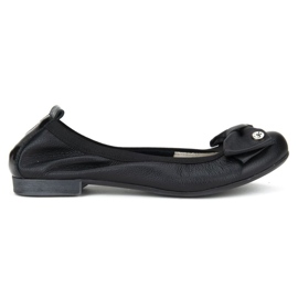 Filippo 477 Black Grain ballerinor svart