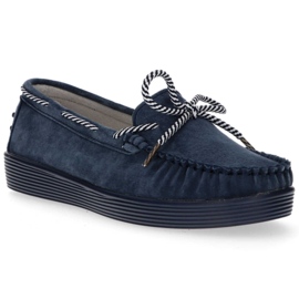 Läder Loafers Filippo DP1200 / 20 Nv marinblå