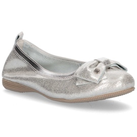 Läderballerinor Filippo DP1409 / 20 Si silver grå