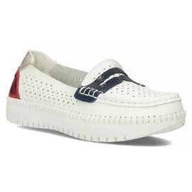 Läderskor Filippo DP1413 / 20 Wh vita