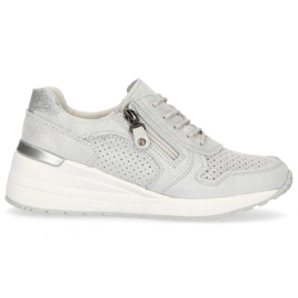 Lädersneakers Filippo DP1423 / 20 Si silver marinblå