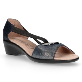 Lädersandaler Filippo DS096 / 17 Sl Nv silver svart marinblå
