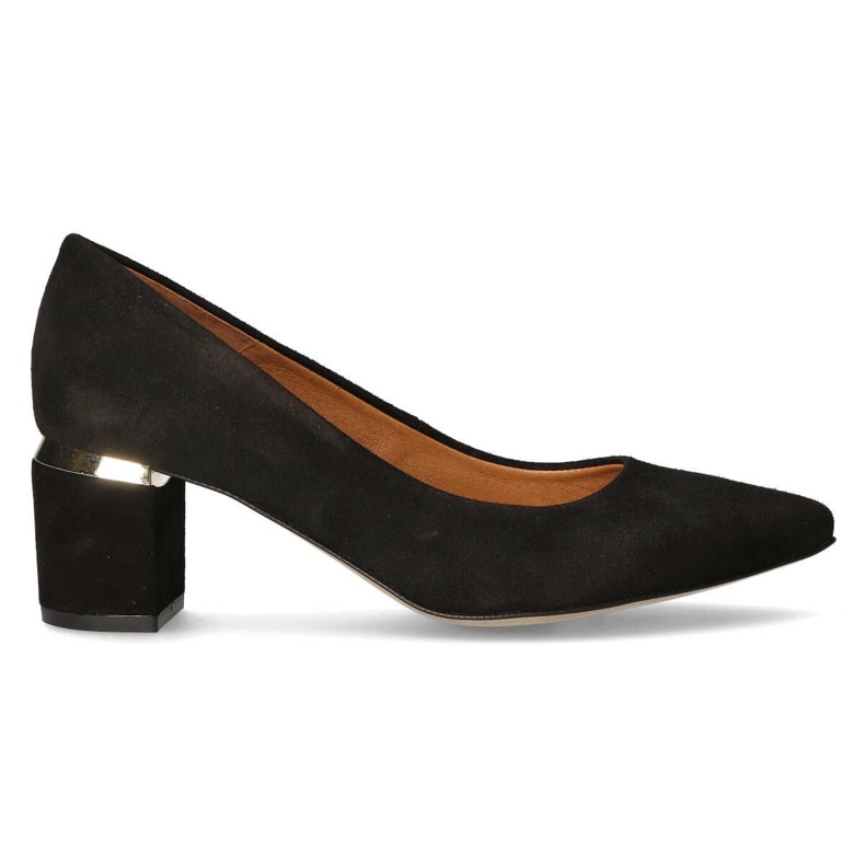 Filippo Premium 2047 Black Mocka Pumps svart