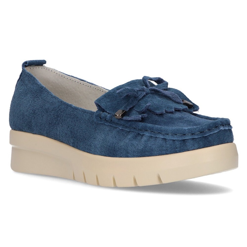 Läder loafers Filippo DP2030 / 21 Bl blå