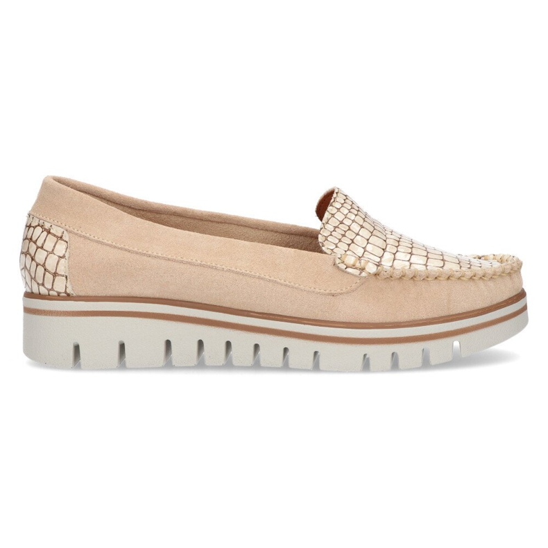 Läder loafers Filippo 10118 beige