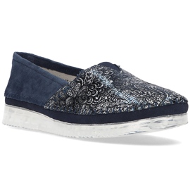 Läderskor Filippo DP2147 / 21 Nv marinblå mångfärgad