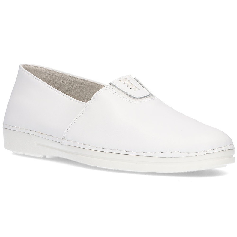 Läder slip-on skor Filippo DP2134 / 21 Wh vit