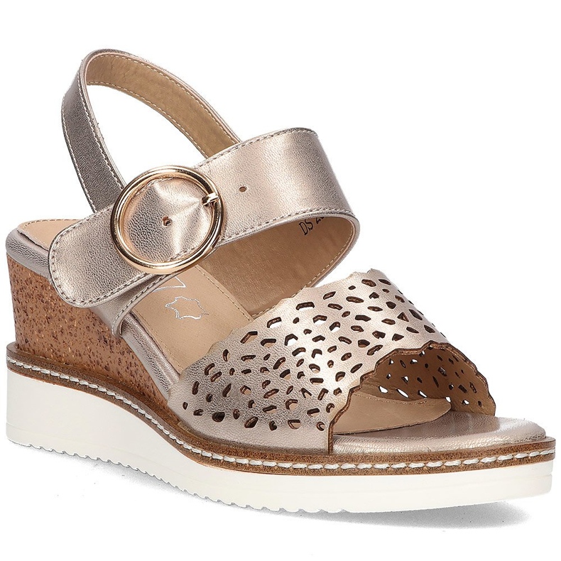 Sandaler på kilen Filippo DS2077 / 21 Go golden gyllene