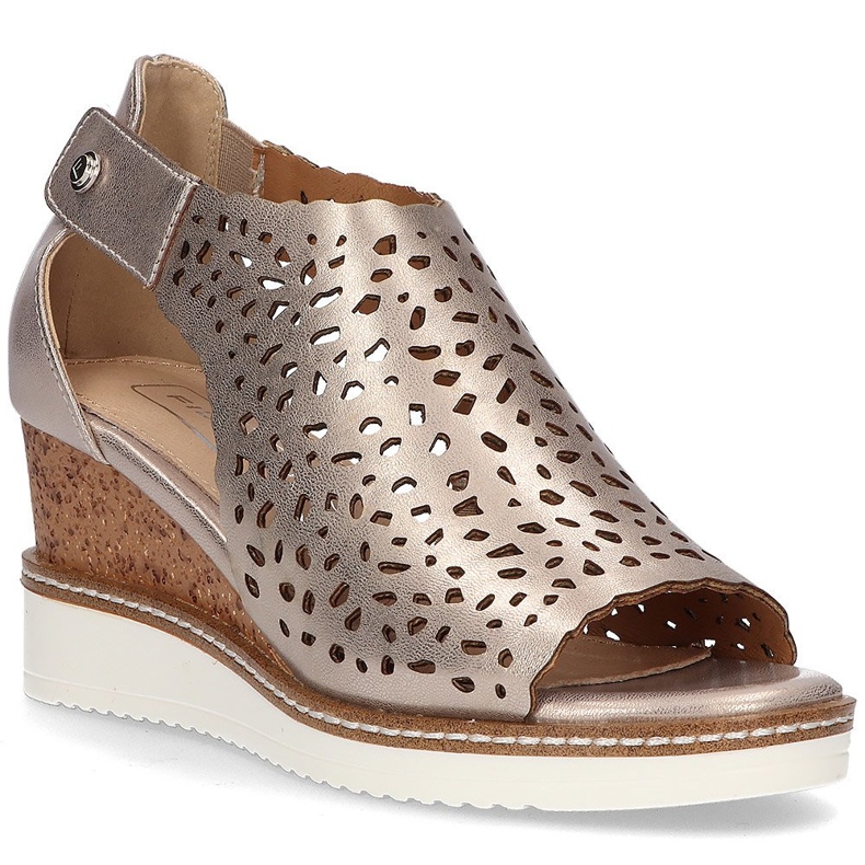 Sandaler på kilen Filippo DS2074 / 21 Go golden gyllene