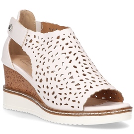 Sandaler på kilen Filippo DS2074 / 21 Wh vit