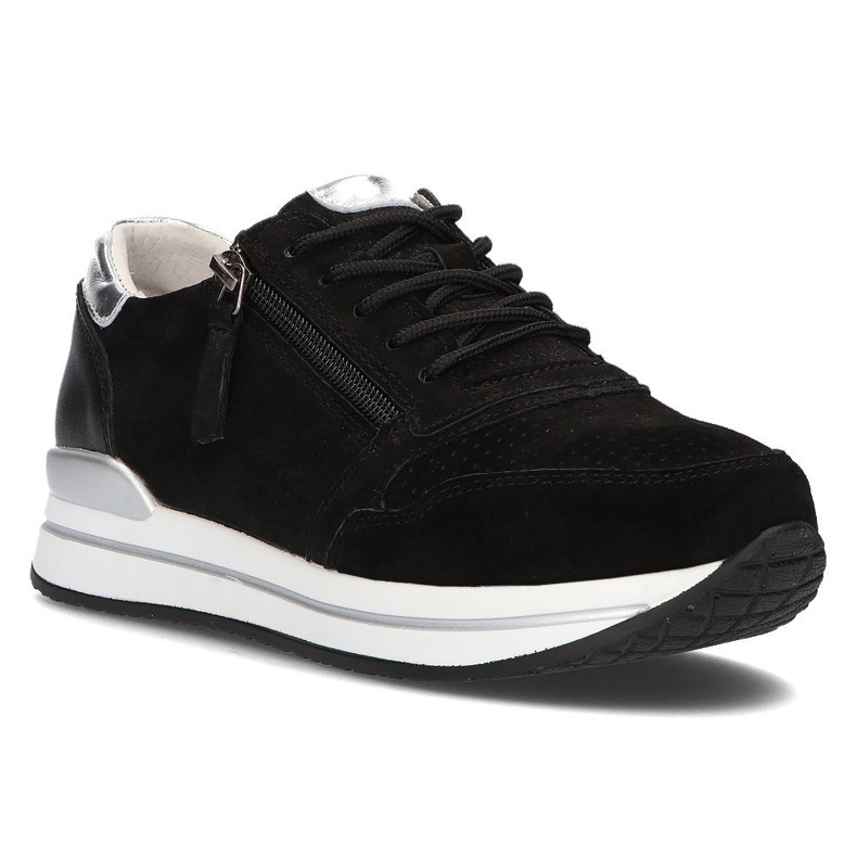 Läder Sneakers Filippo DP2049 / 21 Bk svart