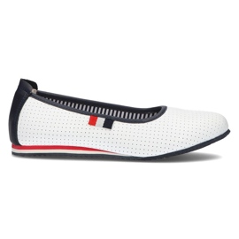 Läderballerinor Filippo DP2171 / 21 Wh vit