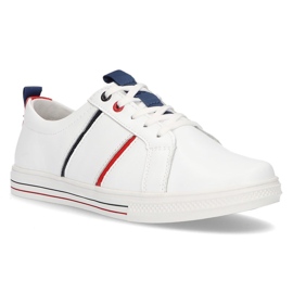 Läderskor Filippo DP2045 / 21 Wh vita