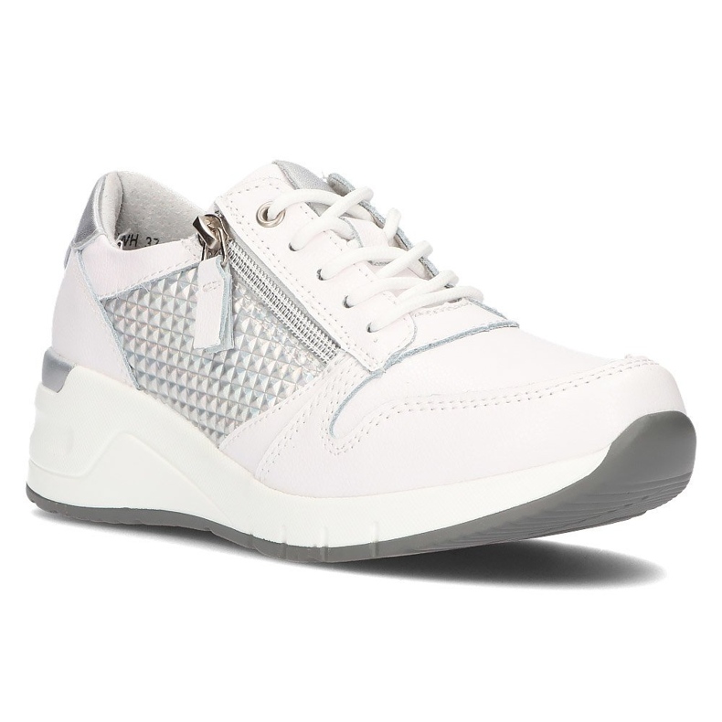 Läder Sneakers Filippo DP2052 / 21 Wh vit