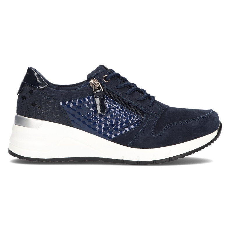 Läder Sneakers Filippo DP2052 / 21 Nv marinblå