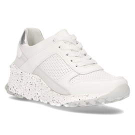 Läder Sneakers Filippo DP2008 / 21 Wh vit