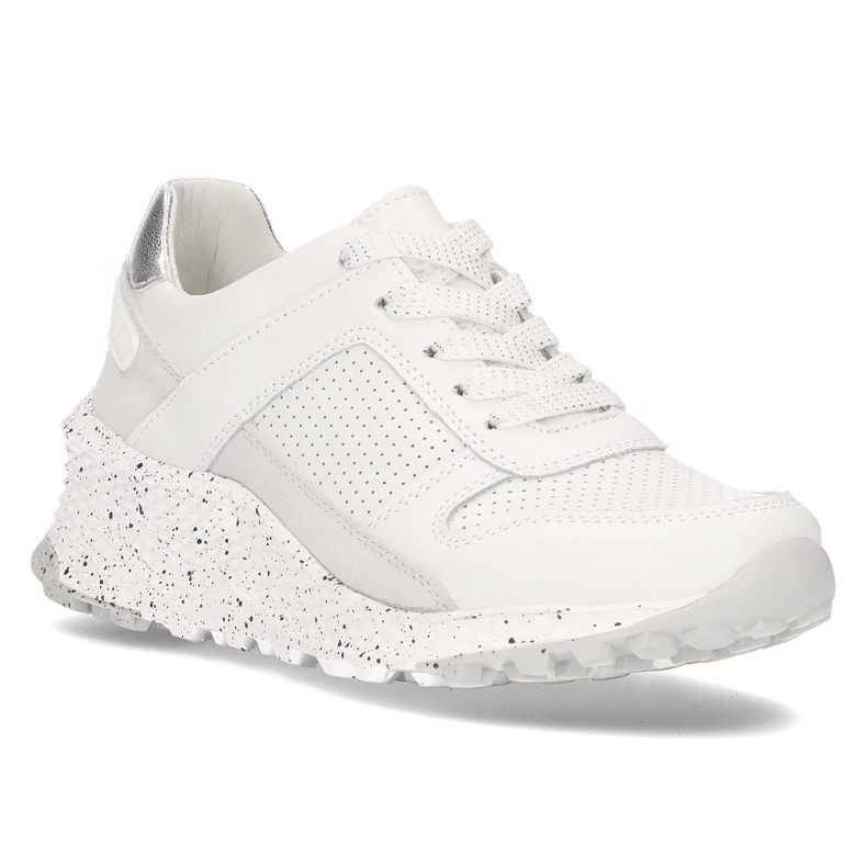 Läder Sneakers Filippo DP2008 / 21 Wh vit