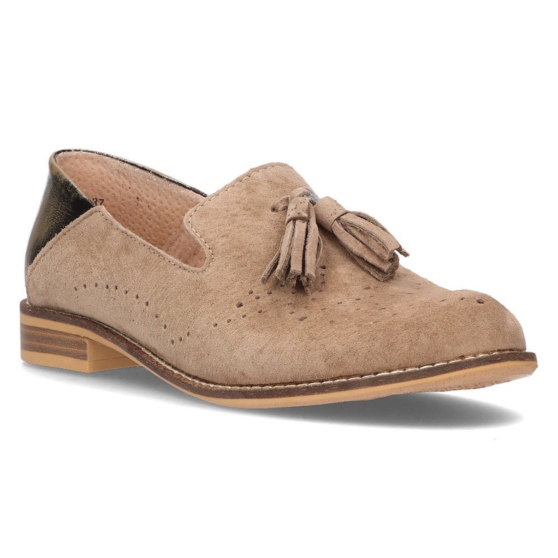 Läder loafers Filippo DP2332 / 21 Be beige
