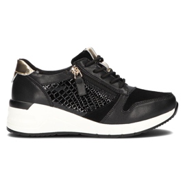 Lädersneakers Filippo DP2052 / 21 Bk svarta