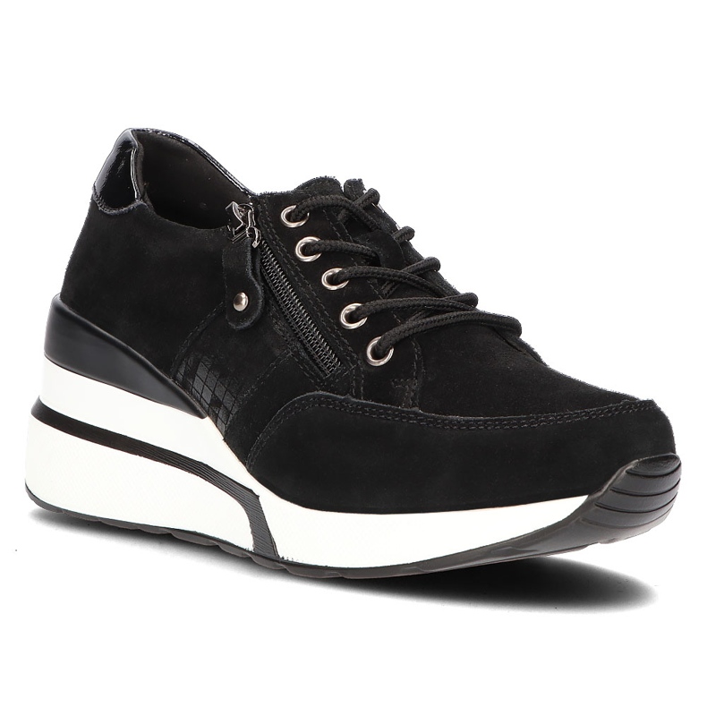 Lädersneakers Filippo DP3176 / 21 Bk svarta