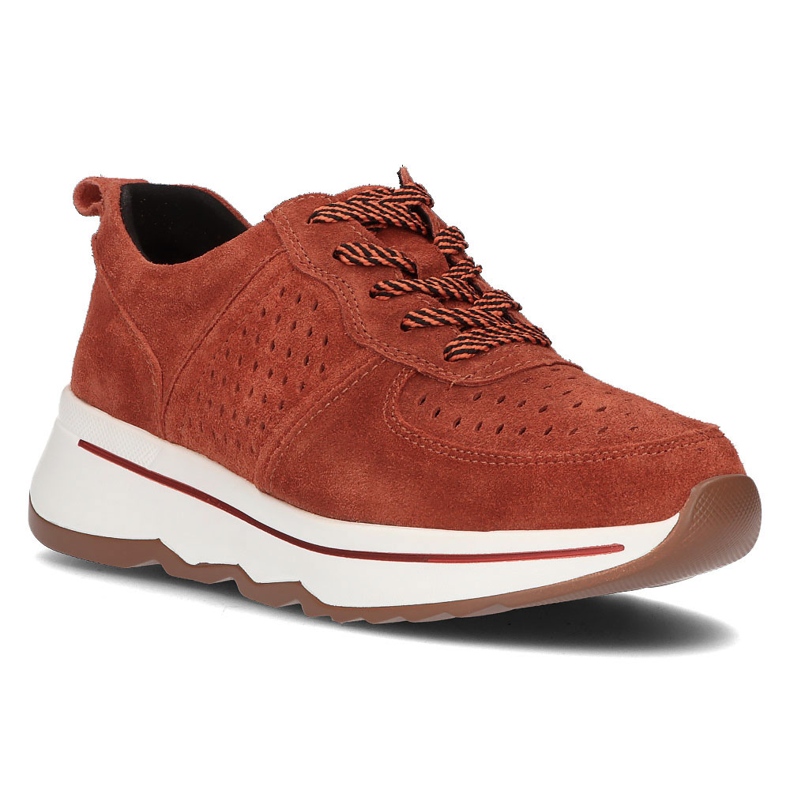 Filippo Lädersneakers DP3171 / 21 Br bruna orange