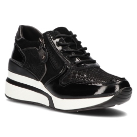 Lädersneakers Filippo DP3166 / 21 Bk svarta