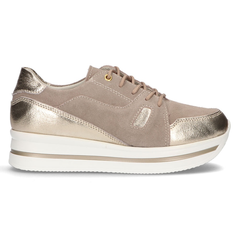 Lädersneakers Filippo DP3407 / 21 Beige