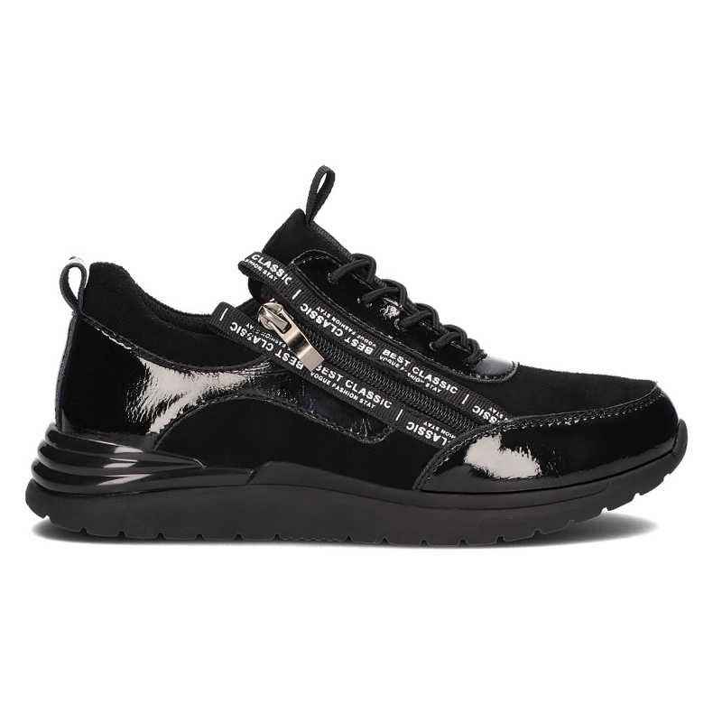 Lädersneakers Filippo DP3149 / 21 Bk svarta
