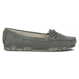 Läder loafers Filippo DP1202 / 22 Gr grå