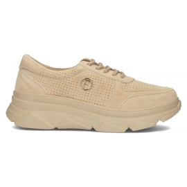 Läder Sneakers Filippo DP2138 / 22 Be Be beige