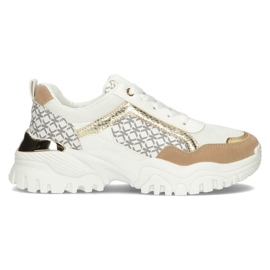 Sneakers Filippo BB116 vit och beige
