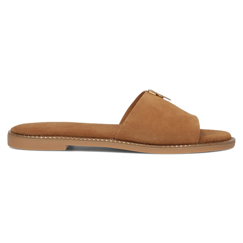 Lädertofflor Filippo LH-200 Camel brun