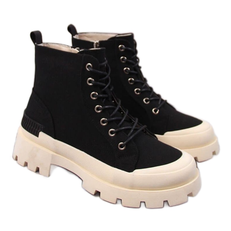 Svarta D&amp;A W OLI142 plattformssneakers