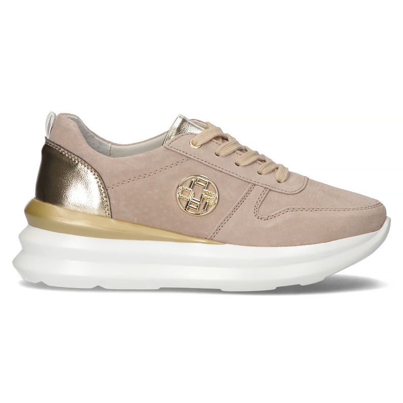 Läder Sneakers Filippo DP3505 / 22 Be beige gyllene