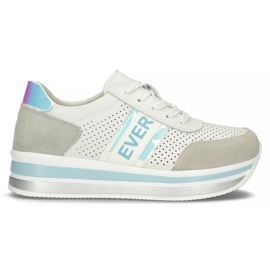 Läder Sneakers Filippo DP1414 / 22 Bl blå vit grå