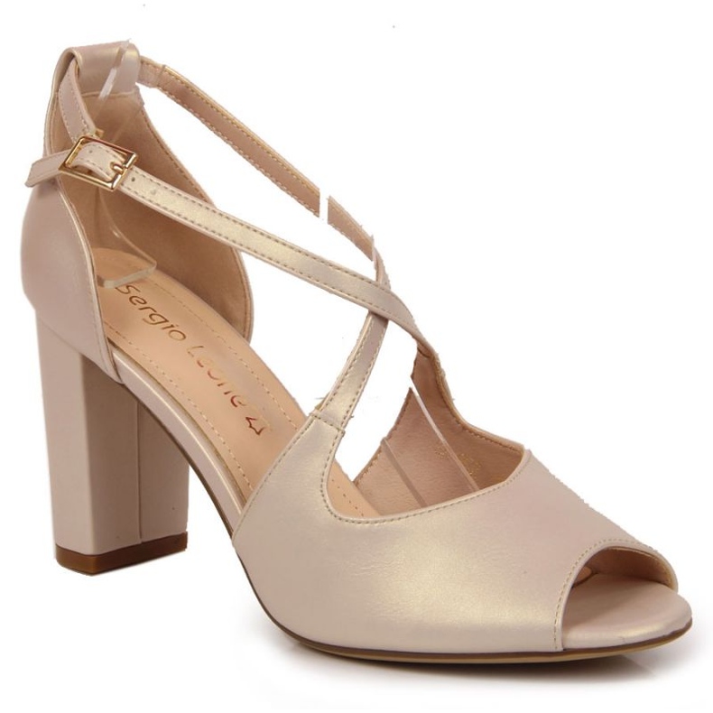 Sandaler på en pärlande stolpe Sergio Leone W SK210D beige