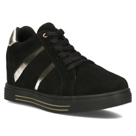 Läder Sneakers Filippo DP3549 / 22 Bk svart