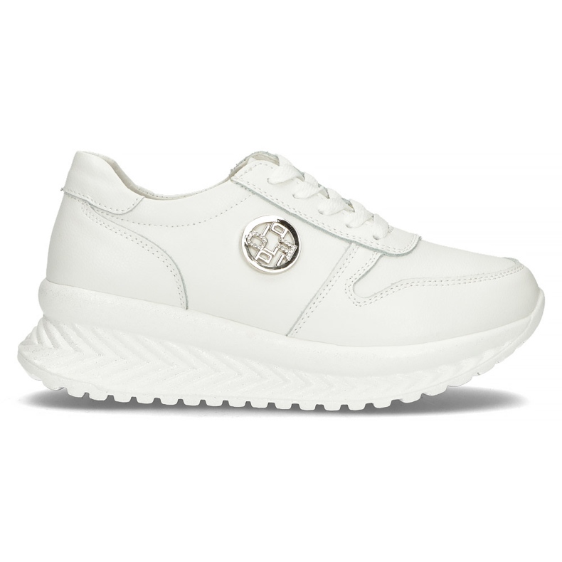 Läder Sneakers Filippo DP3547 / 22 Wh vit