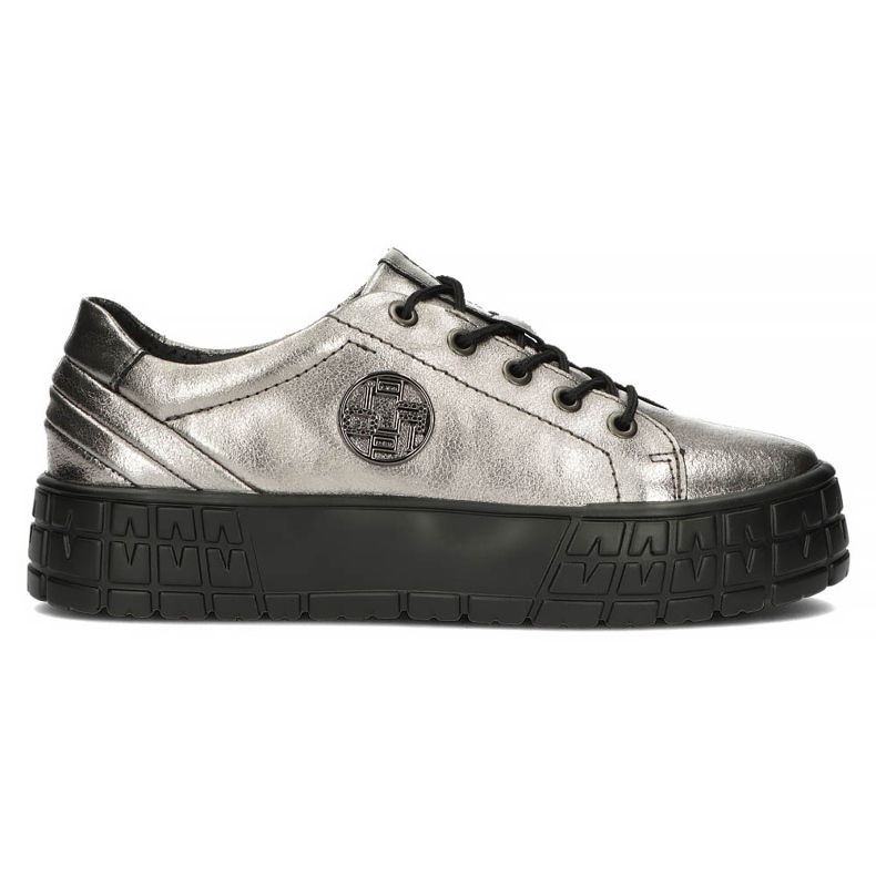 Lädersneakers FILIPPO DP3528 / 22 Gn gun metal silver-