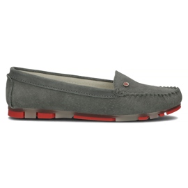 Grå läder Filippo DP2037 / 22 Gr Rd loafers