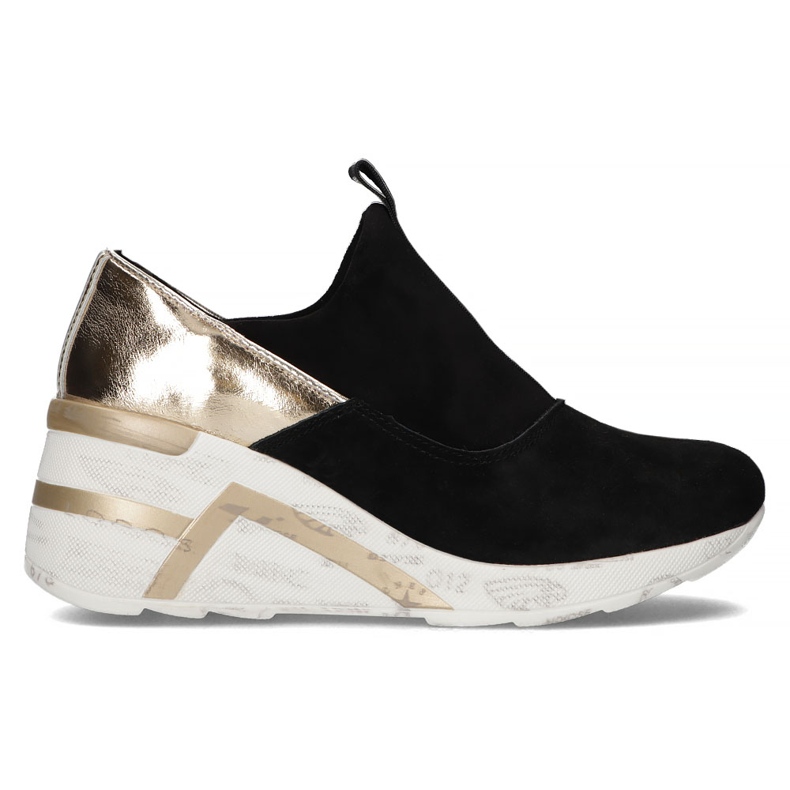 Läder Sneakers Filippo DP3652 / 22 Bk svart gyllene