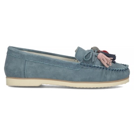 Läder loafers Filippo DP3512 / 22 Nv marinblå