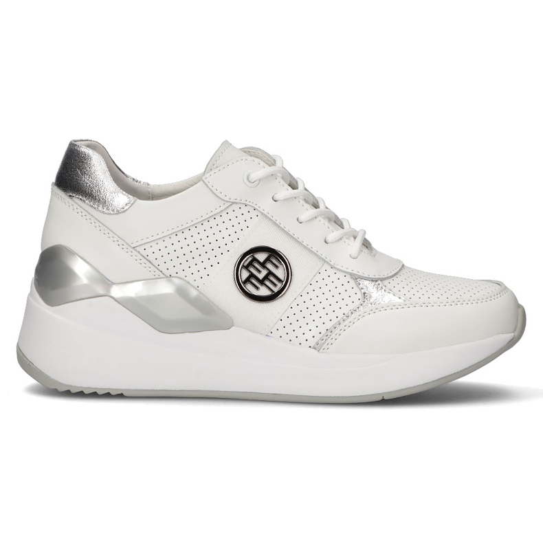 Lädersneakers Filippo DP3553 / 22 Wh vita