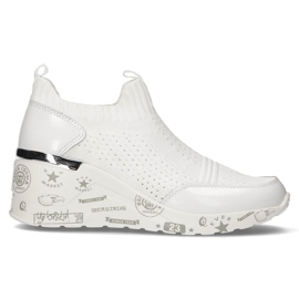 Läderskor Filippo DP3551 / 22 Wh vita